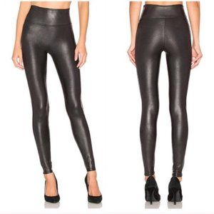 Spanx Black Faux Leather Leggings L